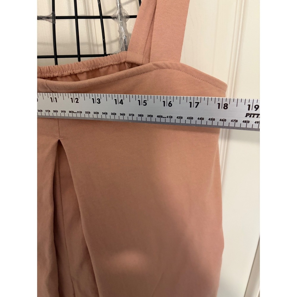 FP Beach Free People Women's L Blush Pink Pleated Oversized Mini Dress - Picture 5 of 7